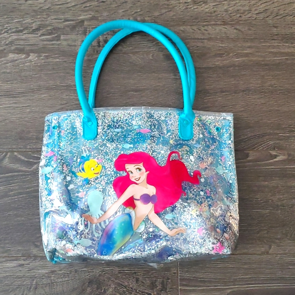 🧜‍♀️ Disney Store ARIEL The Little Mermaid Glitter Swim Bag 💎